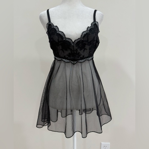 Victoria's Secret Other - Victoria's Secret Nightgown Women's Short Sexy Sheer Negligee Black Size S/P